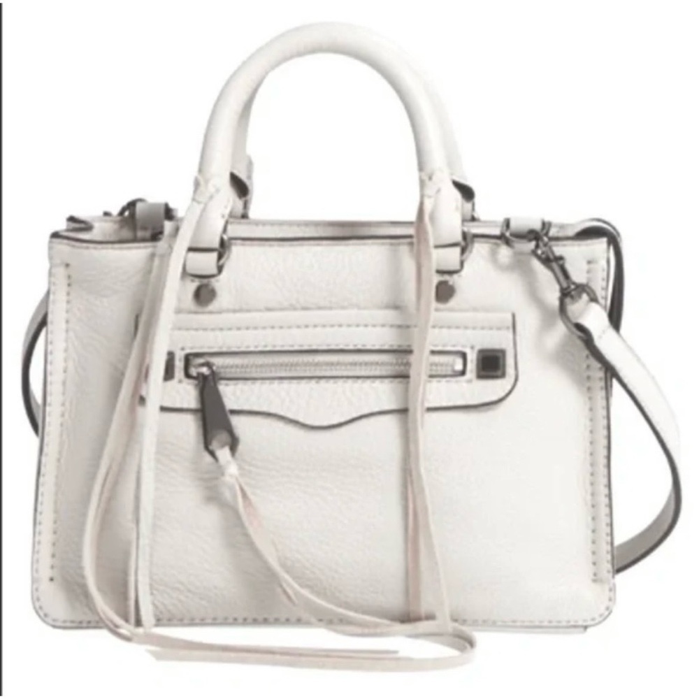 Rebecca Minkoff Cross Body Ivory Leather Mini Regan Handbag